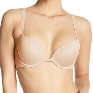 Calvin Klein Push-Up Underwire Plunge Bra Size 34C